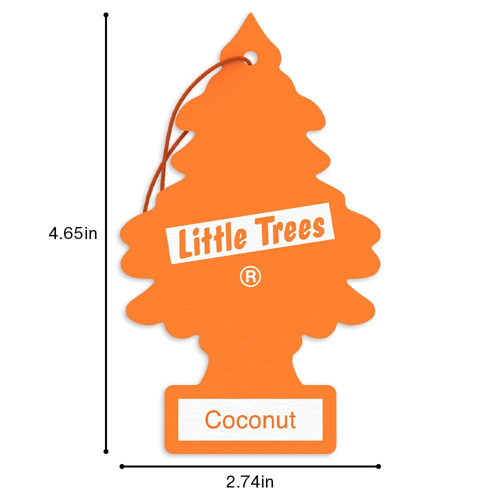 LITTLE TREES coconut freshener hanging in laundry room, keeps fabrics smelling fresh