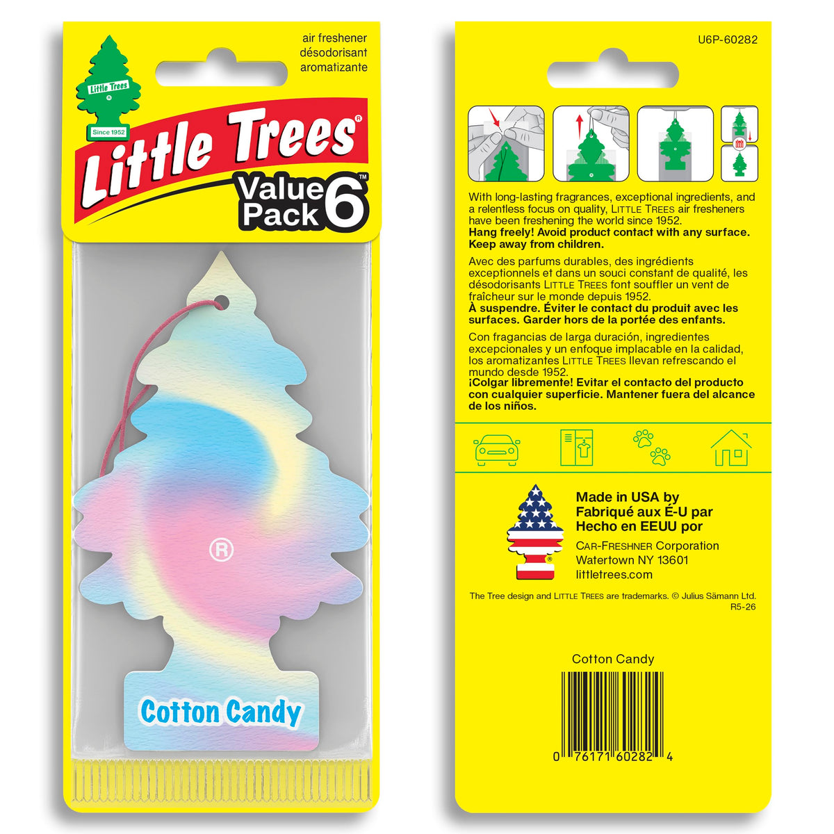 LITTLE TREES close-up of a Cotton Candy tree highlighting shape and color for visibility