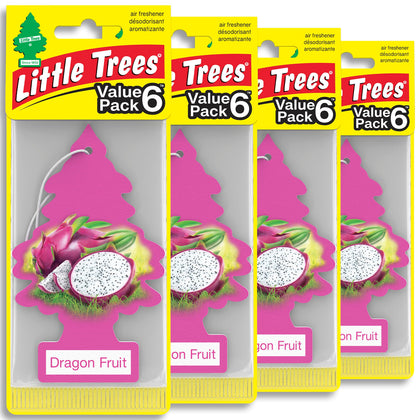 LITTLE TREES front packaging displaying 24 Dragon Fruit hangers for easy restocking