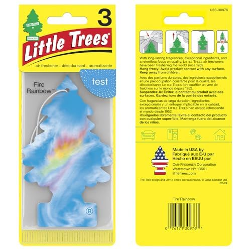 LITTLE TREES hanging in car providing steady fresh scent for commuters