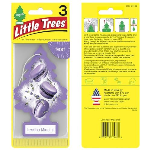 LITTLE TREES open card detail highlighting hanging loop for easy use