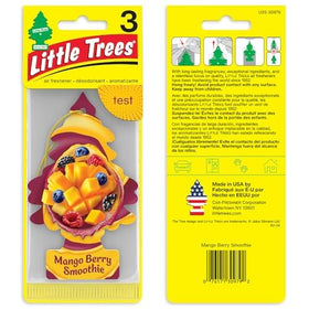 LITTLE TREES close-up of single Mango Berry Smoothie tree showing vibrant design and easy use