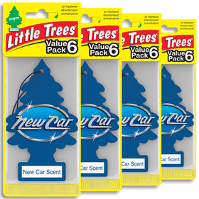 LITTLE TREES front packaging showing New Car Scent and benefits
