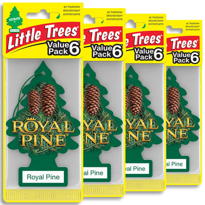 LITTLE TREES front packaging showing 24 Royal Pine trees and bulk value