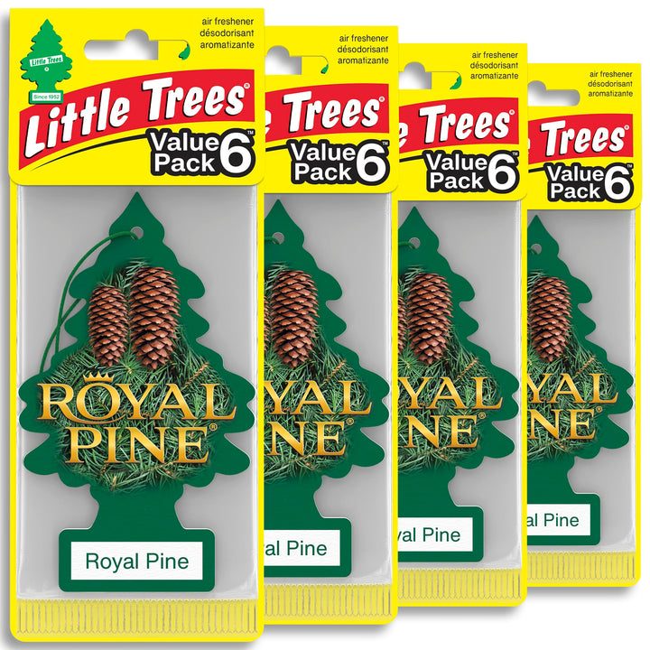 LITTLE TREES front packaging showing 24 Royal Pine trees and bulk value