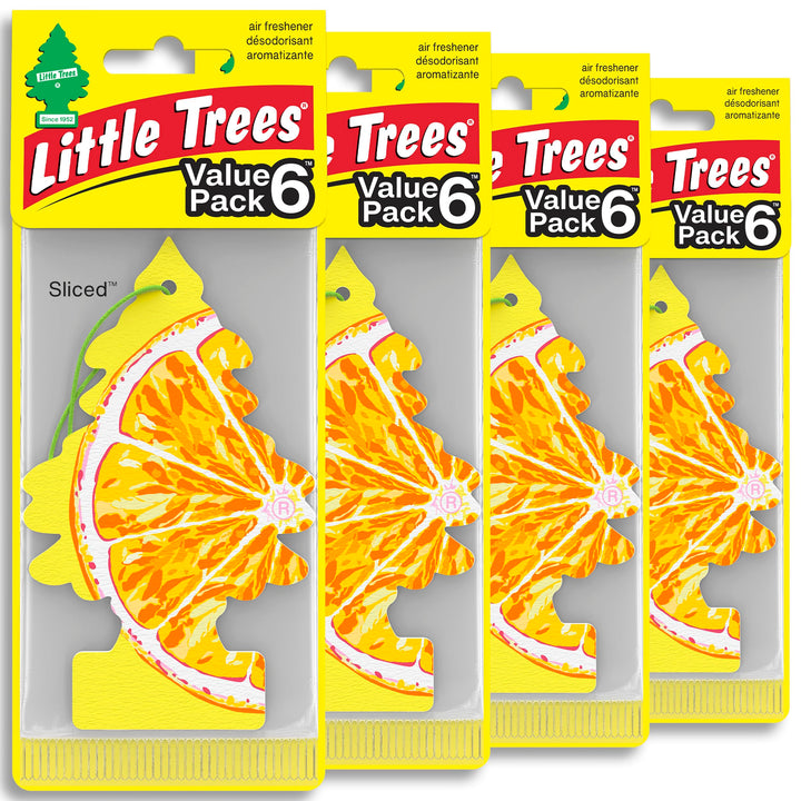 LITTLE TREES front packaging showing 24 count and citrus scent benefit