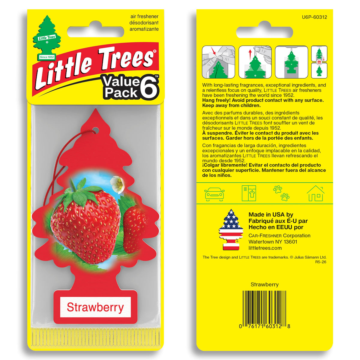 Close-up of a single LITTLE TREES tree highlighting shape and vibrant color