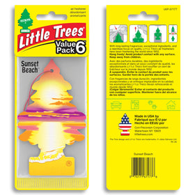closeup of single LITTLE TREES tree showing scent card detail and texture