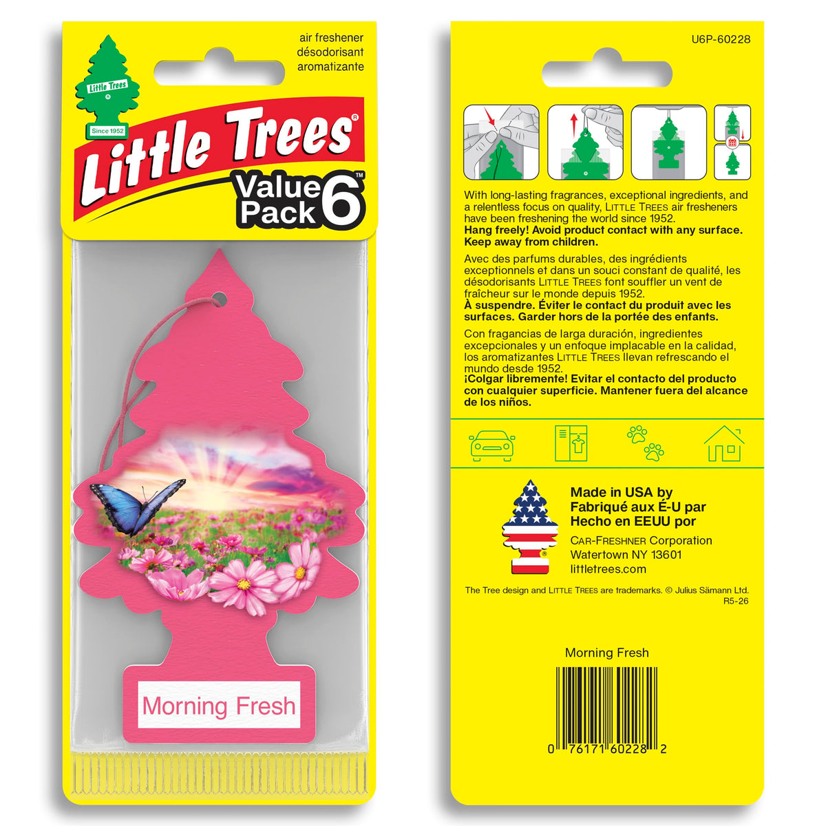 LITTLE TREES tree-shaped card close-up showing texture and scent-release detail