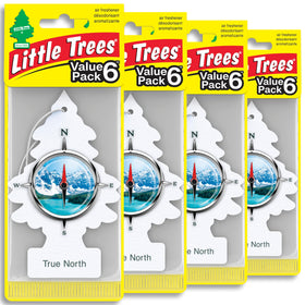 LITTLE TREES front packaging showing True North 24-pack and value