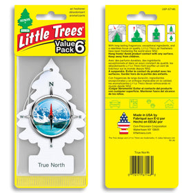 LITTLE TREES close-up of single True North card showing texture and shape benefit