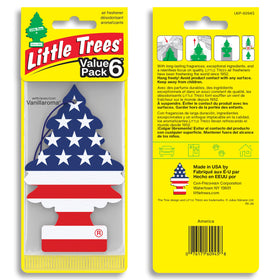 LITTLE TREES single Vanilla Pride tree close-up highlighting scent card texture and design