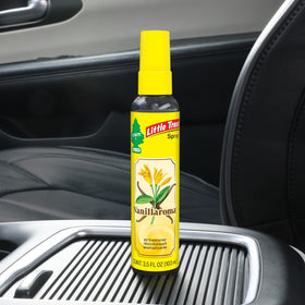 LITTLE TREES next to smartphone showing compact travel-friendly benefit