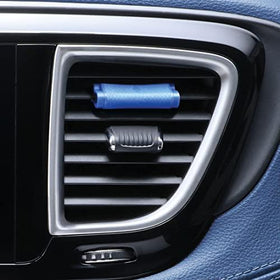 LITTLE TREES vent wrap on dashboard in everyday car scene promoting refreshed cabin