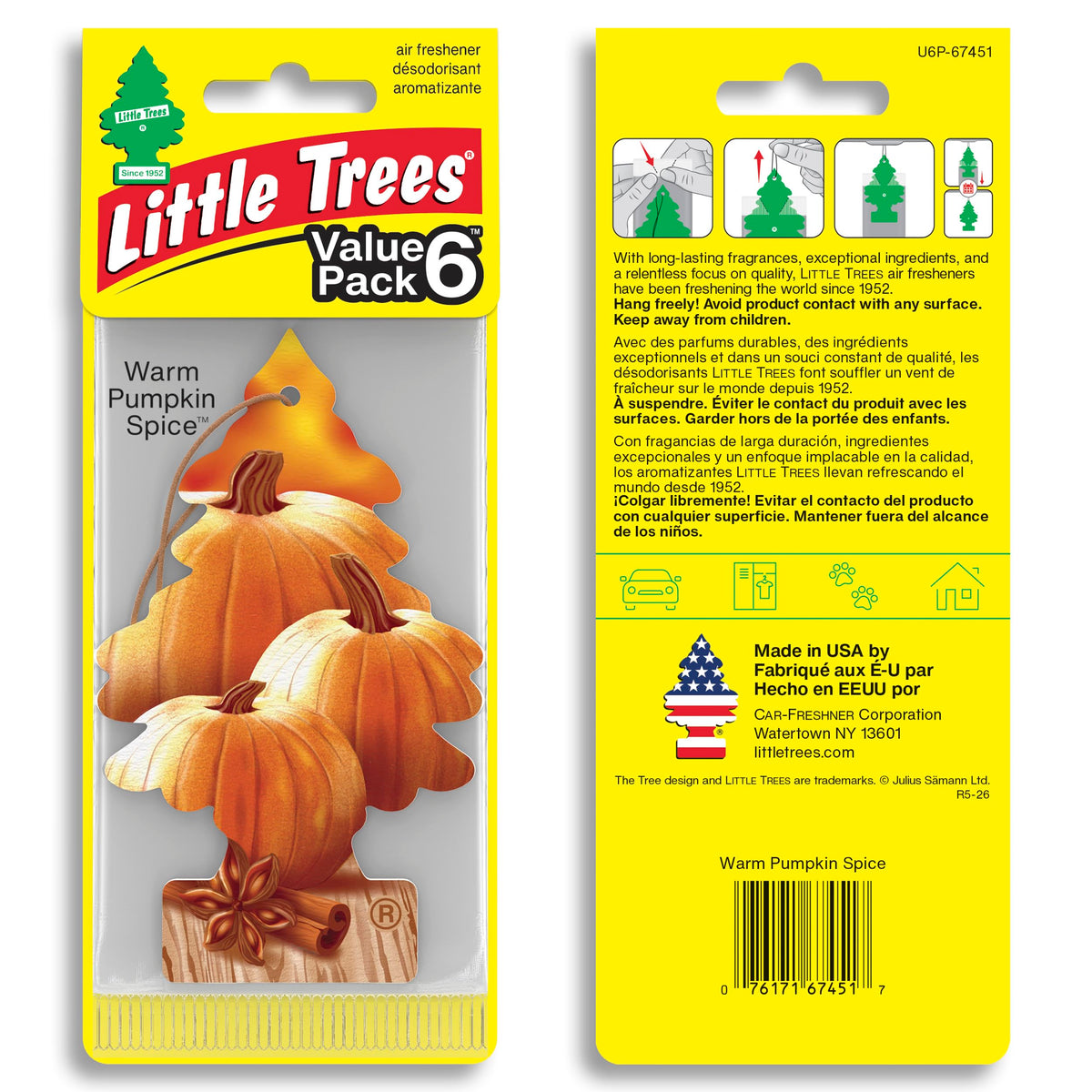 LITTLE TREES hanging air freshener in car offering cozy seasonal aroma