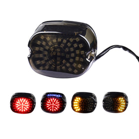 LIUJJYH front view smoked taillight showing sleek profile and clear signals