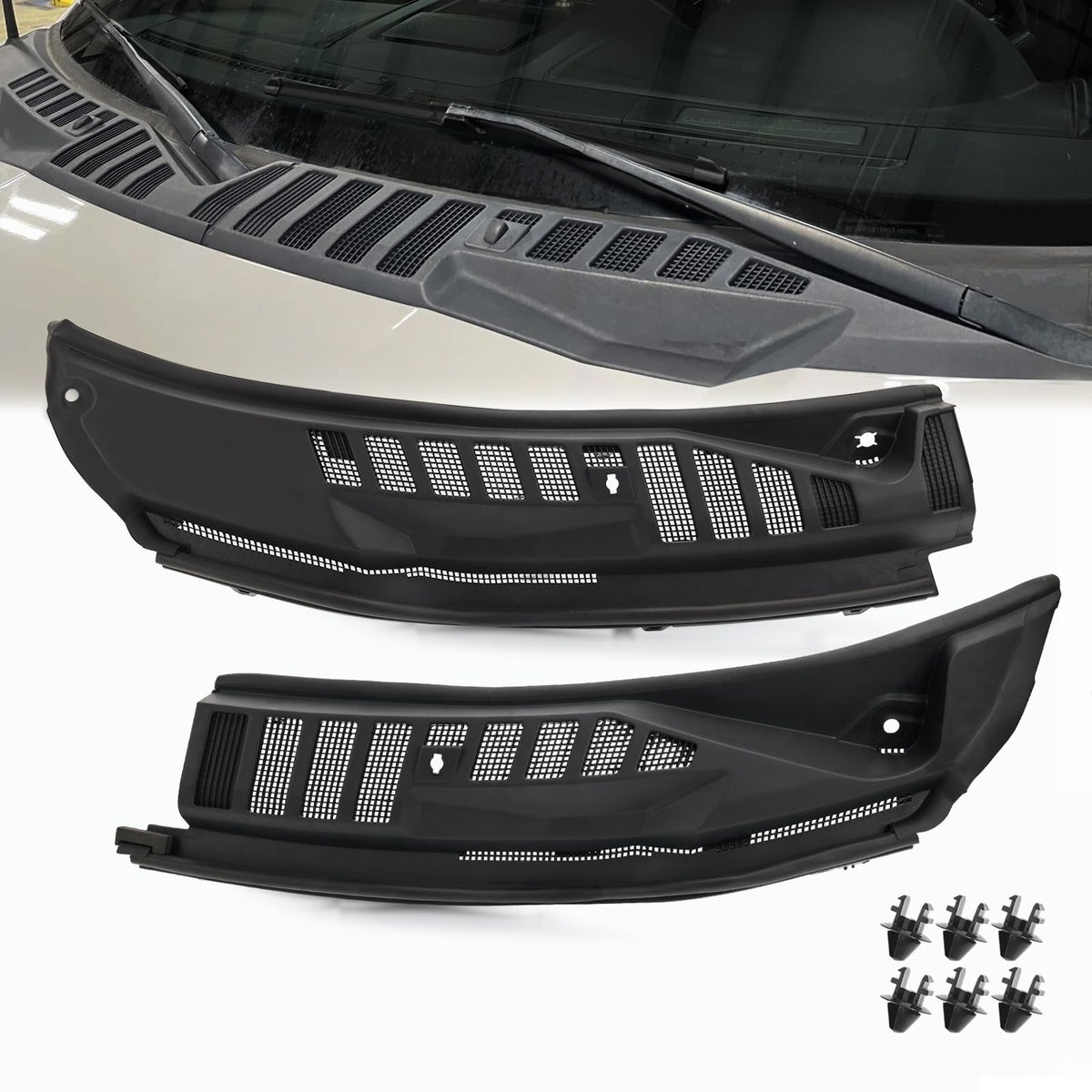 LIULANGXY front view of cowl grille restoring clean windshield base