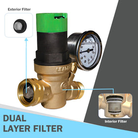 LIULO TOOL built-in mesh filter detail preventing sand and debris from entering