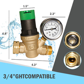 LIULO TOOL clear pressure gauge closeup for accurate real-time readings