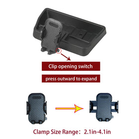 LIUQING side profile of holder demonstrating firm phone grip and stability