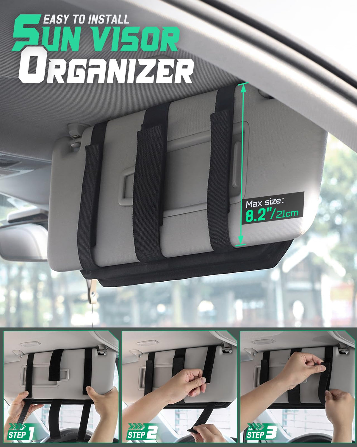 LIVANS glasses holder and mesh pockets protecting sunglasses and cards