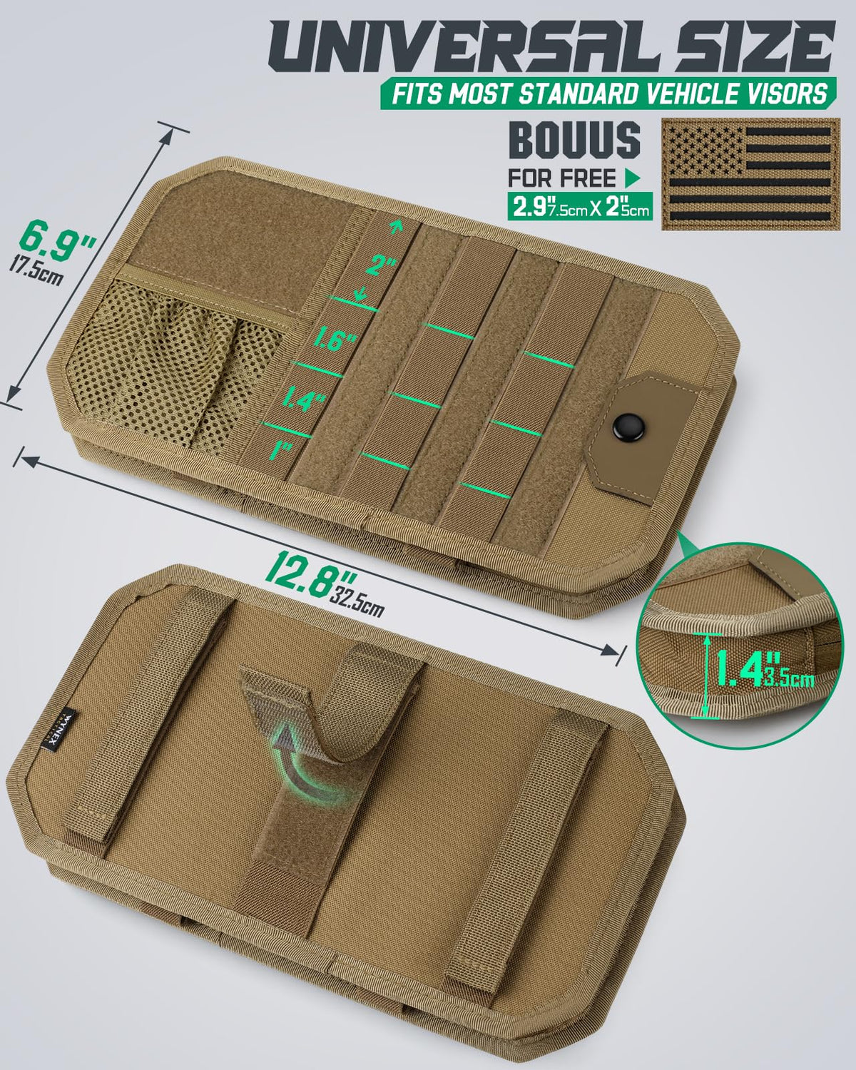 LIVANS close-up of stitching and 1000D polyester for durable protection