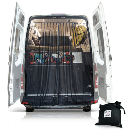 Living in a Bubble front-installed on Sprinter shows full coverage and ventilation benefit