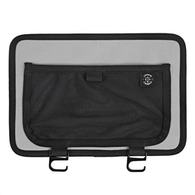 Living in a Bubble front view organizer showing neat vertical pockets and tidy storage benefit