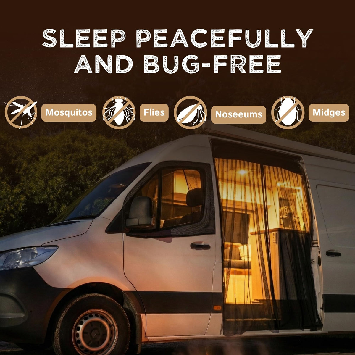 Living in a Bubble fitted to a RAM Promaster high roof sliding door for comfort