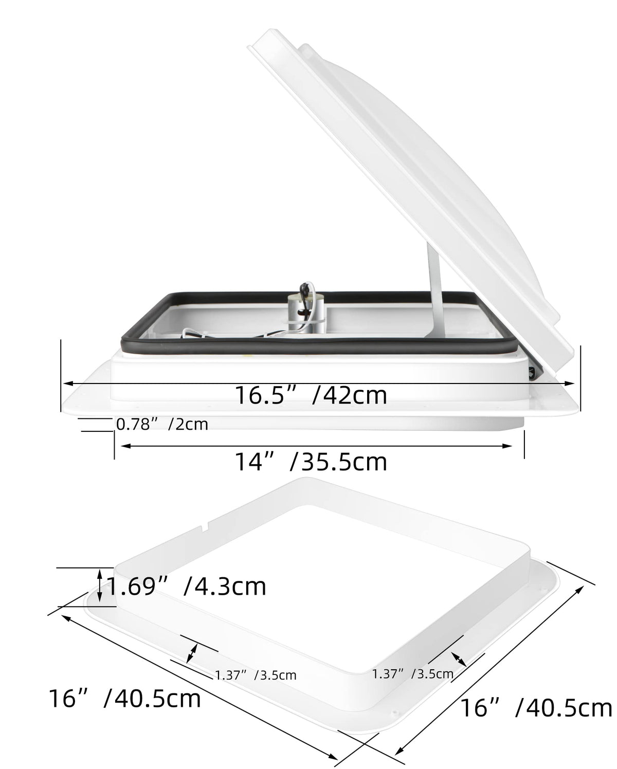 Livpow vent installed on RV roof improving cabin ventilation