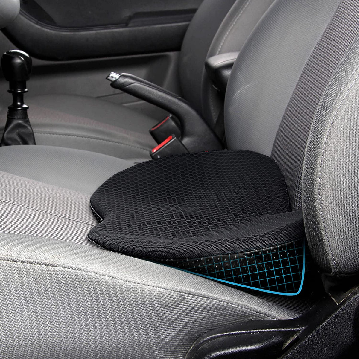 Livtribe front view showing cushion shape and quick benefit of improved comfort