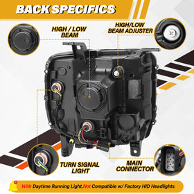 LIWEDFG chrome housing with amber reflector highlighting proper beam control