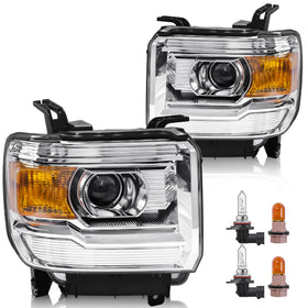 LIWEDFG front assembly on GMC Sierra showing OEM fit and clean finish