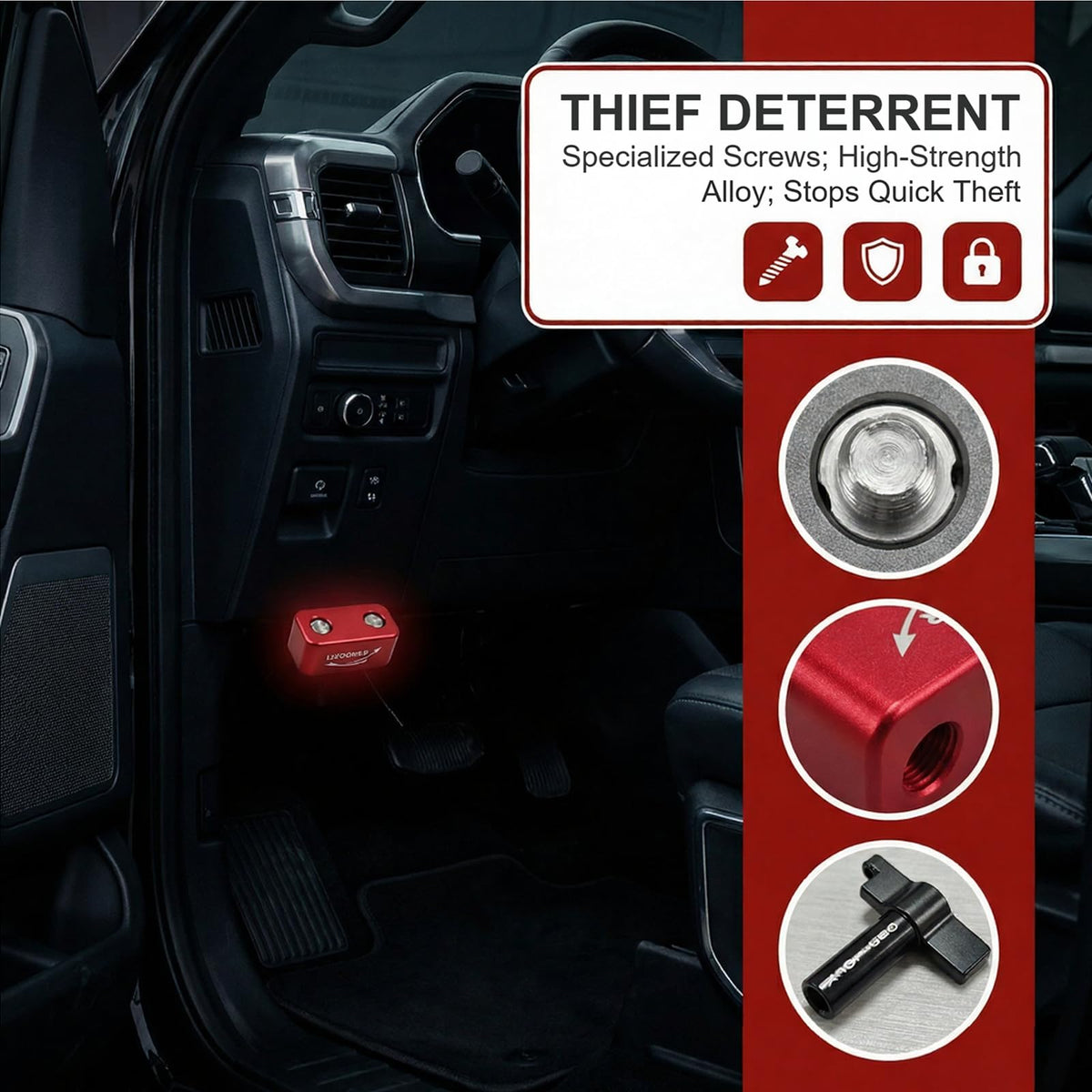 LIXOOMER lock installed in car OBD port preventing unauthorized access
