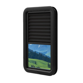 LIXUANBY front view of complete black RV window kit showing clean design and improved view