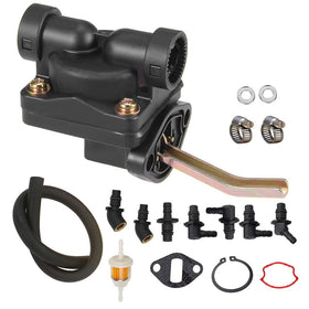 LIYYOO fuel pump front view showing mounting points and durable finish, ensures correct fit