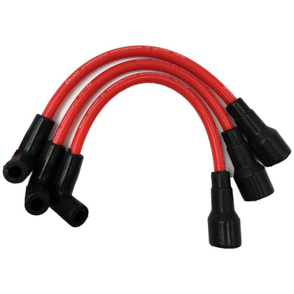 LIZAPUS front view of 3pc spark plug wire set showing complete kit and fit benefits