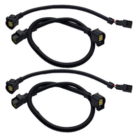 LIZAPUS front view of four O2 extension harnesses showing plug-and-play benefit