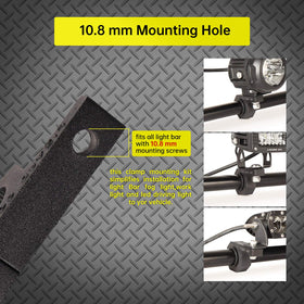 LIZARD GO clamp mounted on roll bar holding LED bar securely for off-road use