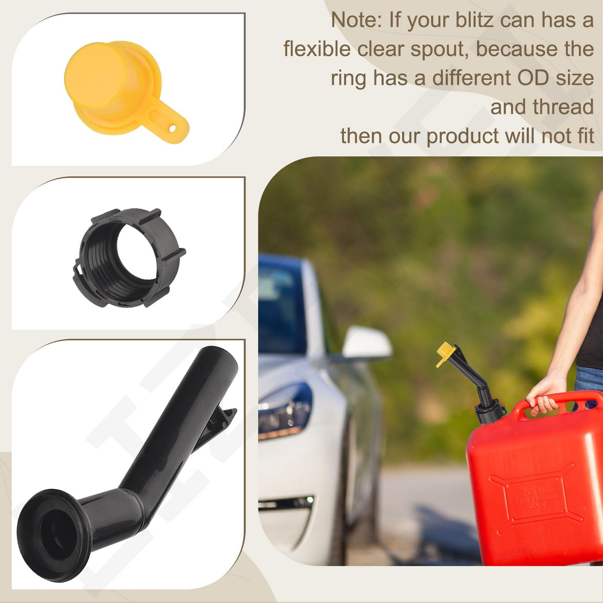 lizewei nozzle tip detail highlighting secure locking tip for controlled pouring and safety