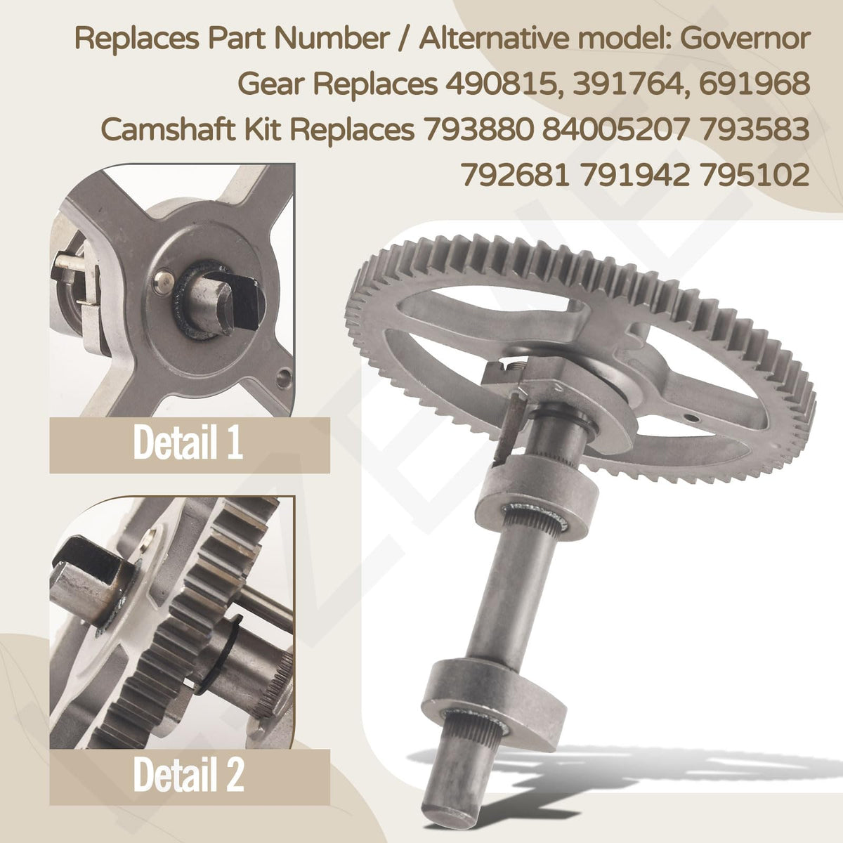 LIZEWEI camshaft kit beside ruler showing scale for easy fit confirmation