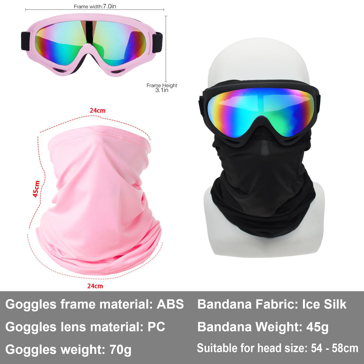 LJDJ goggle lens close-up showing tinted surface for glare reduction and UV protection