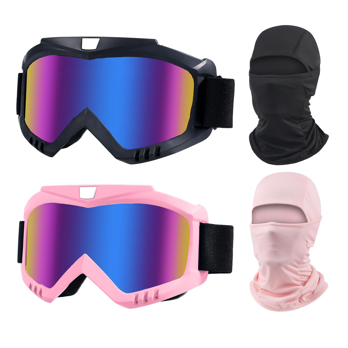 LJDJ goggles front view showing wide lens and clear protection