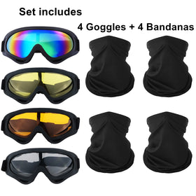 LJDJ goggles held in hand to show scale and adjustable strap fit