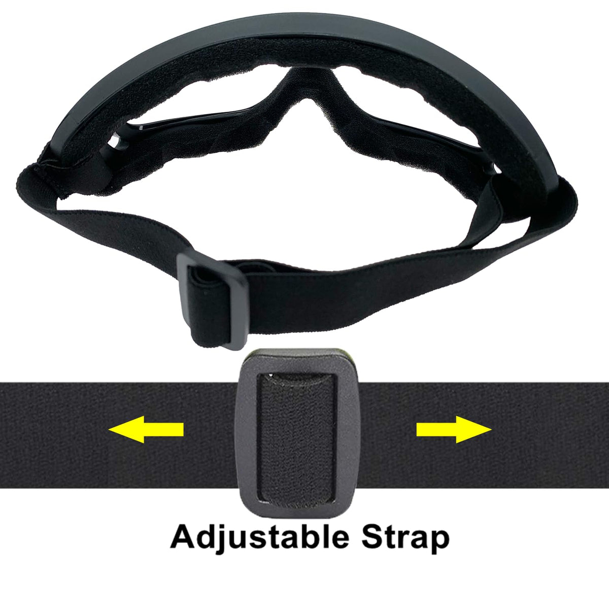 LJDJ strap and adjuster detail displaying elastic grip and easy size adjustment