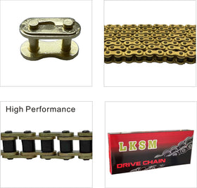 LKSM chain installed on mini bike illustrating smoother power transfer