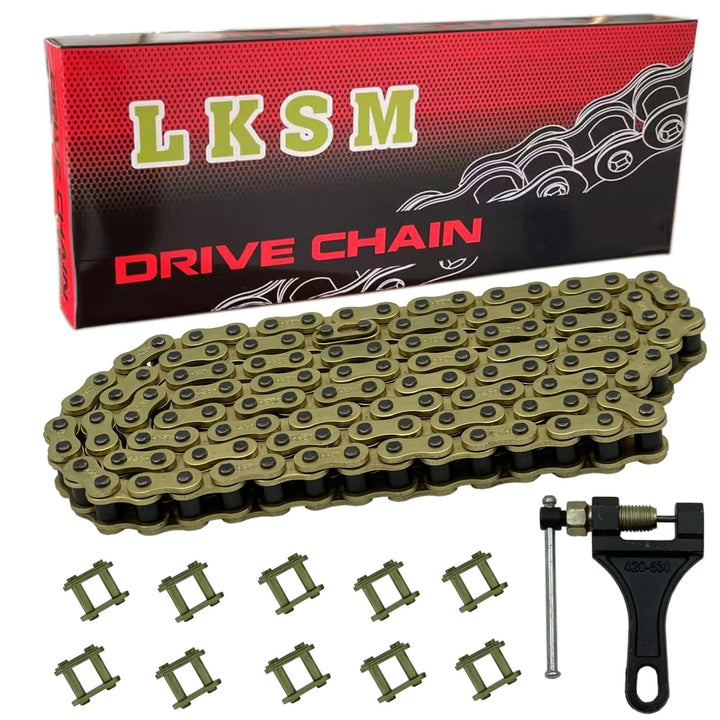 LKSM 428H front packaging showing gold chain and kit benefits