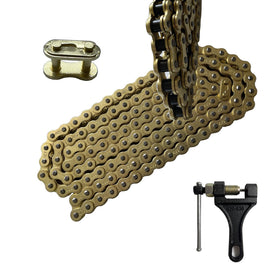 LKSM chain installed on dirt bike demonstrating real-world fit