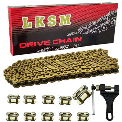 LKSM gold chain front view showing full kit and durable finish