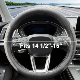 LKWLIKEI steering wheel cover installed in car improving comfort and style